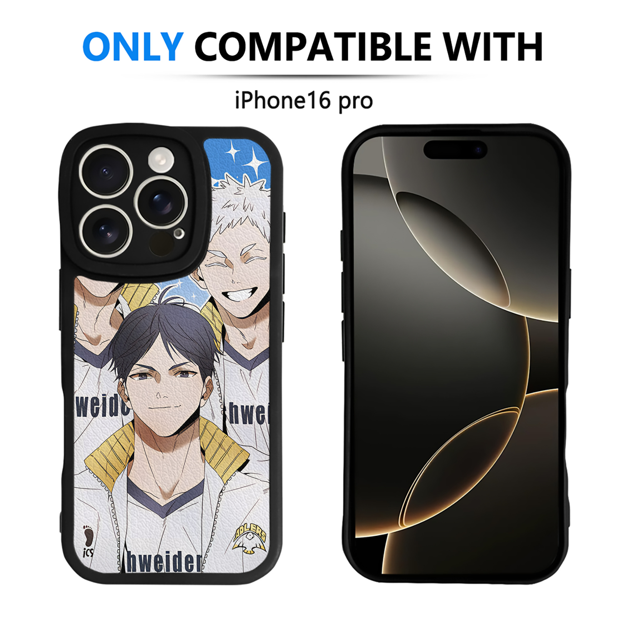 （画像用） ハイキュー!! Haikyu!! 【iPhone 16シリーズ対応】シリコンスマホケース（レザー調） 材質：シリコン